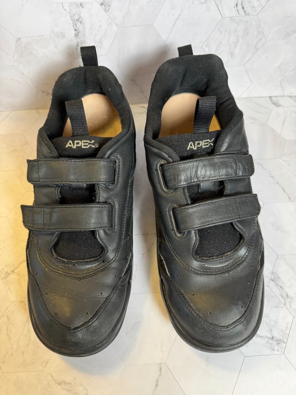 Apex Ambulator Shoes G8010M Mens Size 12.5 E Black Straps Comfort Medical